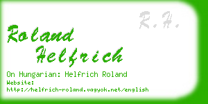 roland helfrich business card